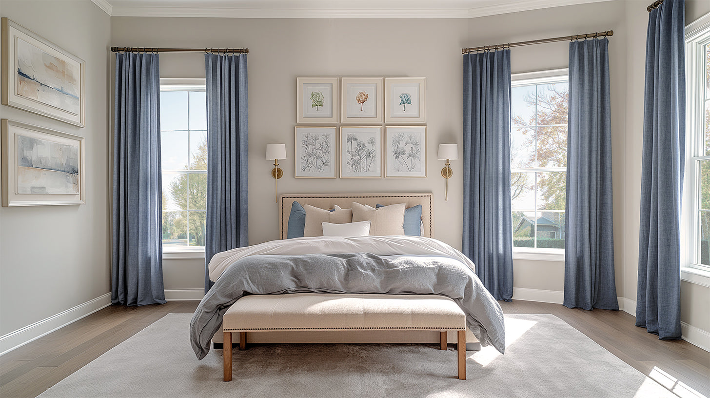 Custom Italian Faux Linen Curtains - HalfPriceDrapes.com