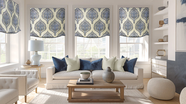 Printed Cotton Roman Shades