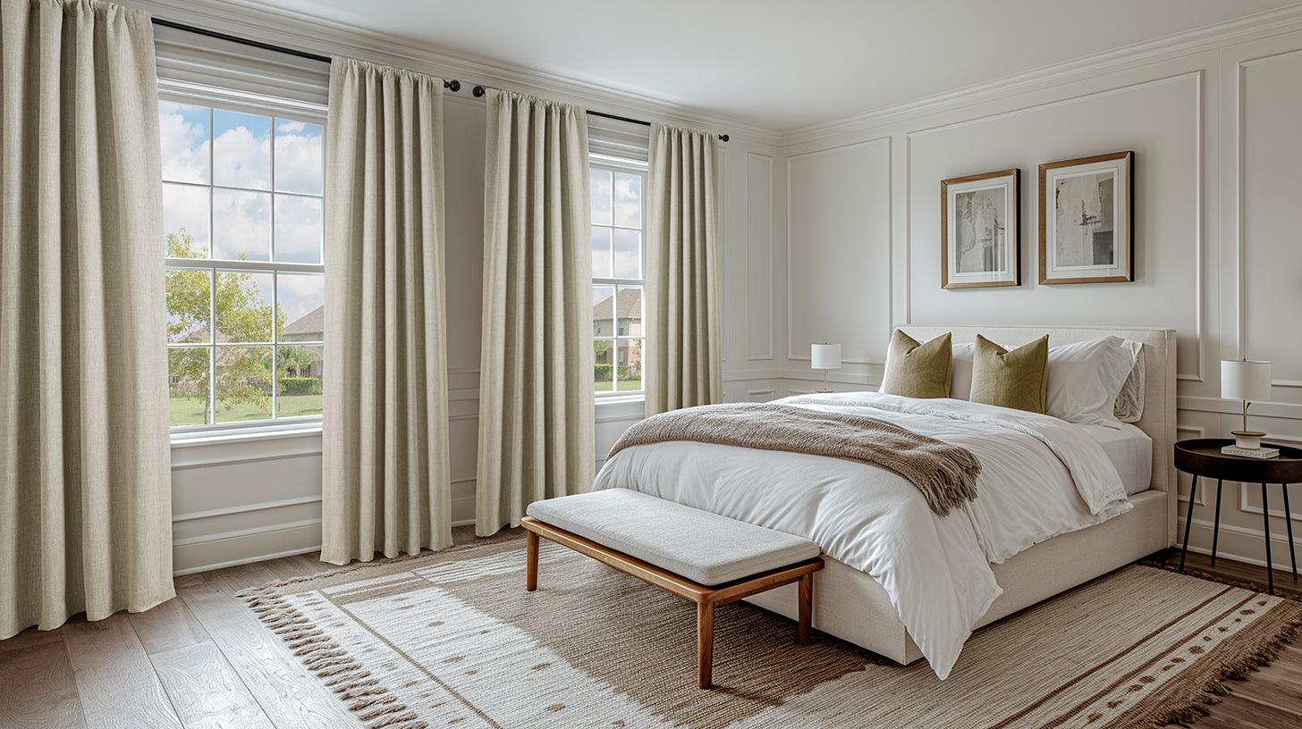 Oatmeal Textured Faux Linen Collection