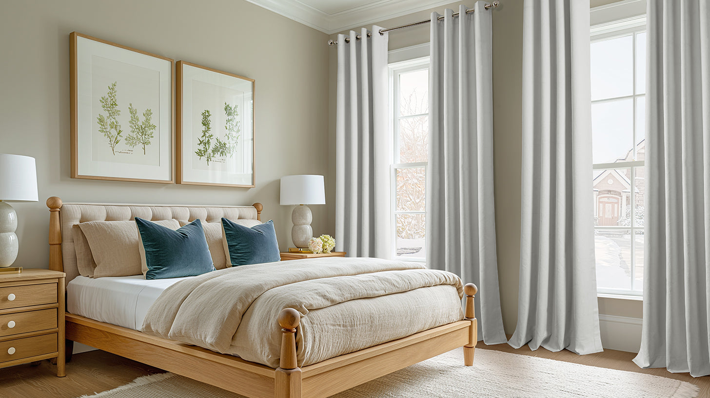 Custom Woven Faux Linen Curtains