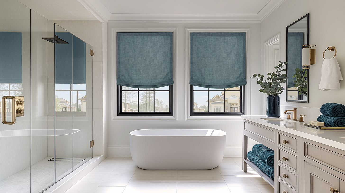 Italian Faux Linen Roman Shades