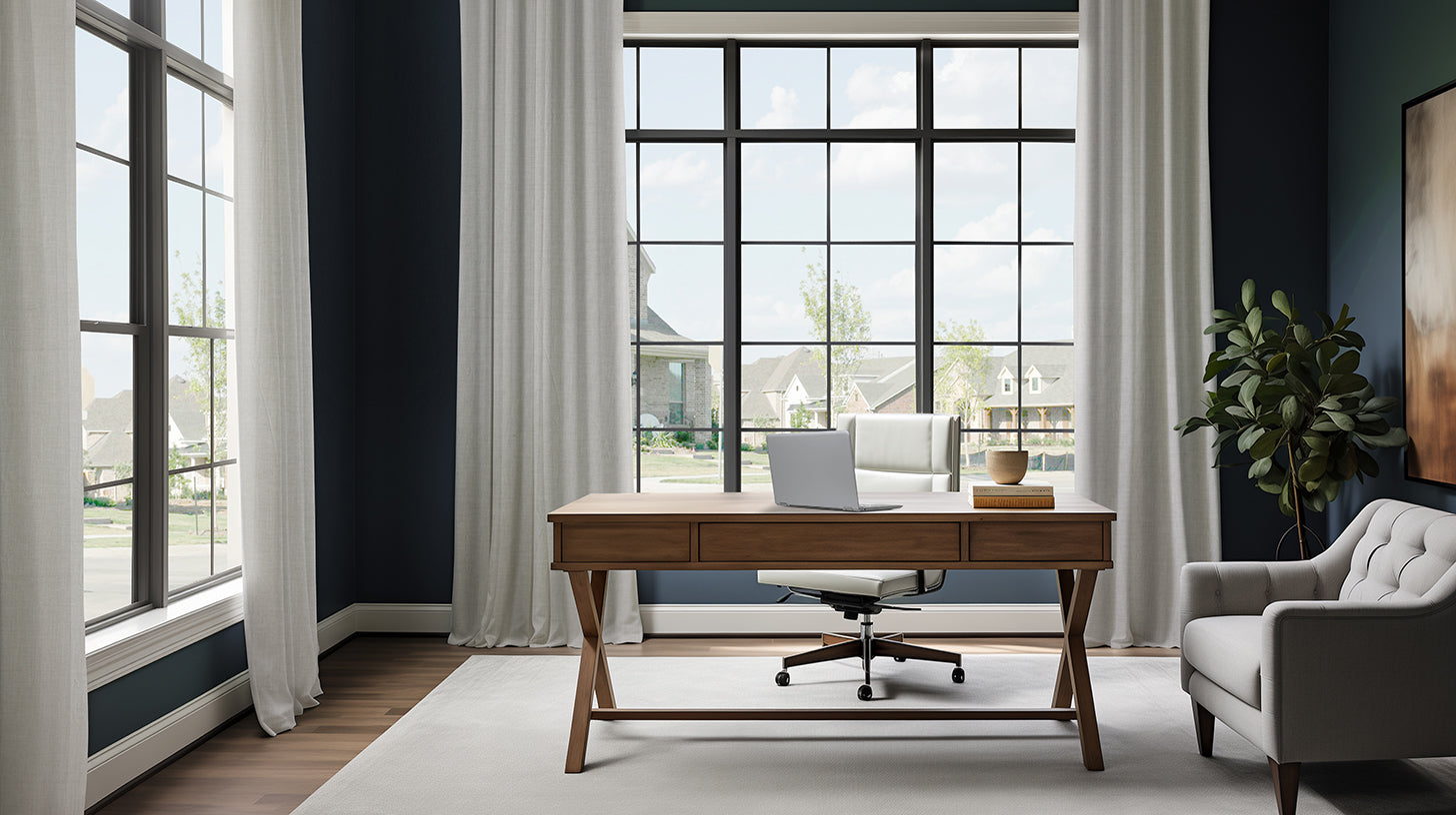 Faux Linen Blackout Curtains & Drapes