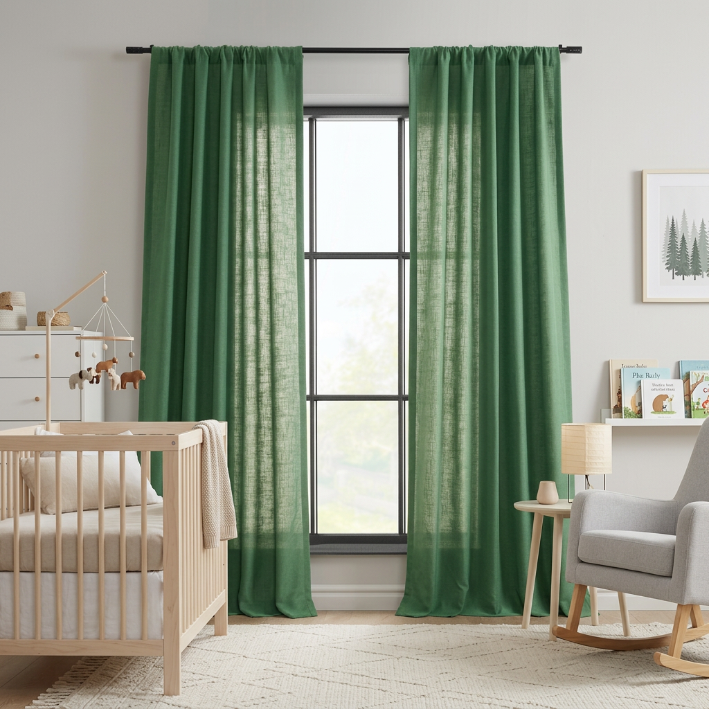 Custom Designer Faux Linen Curtains