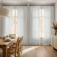 Crisp White French Linen Custom Curtain