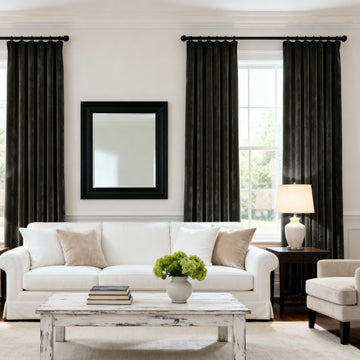 Gunmetal Grey Signature Velvet Custom Curtain