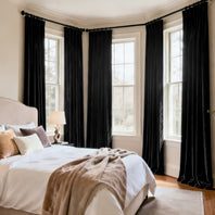 Black Heritage Plush Velvet Custom Curtain