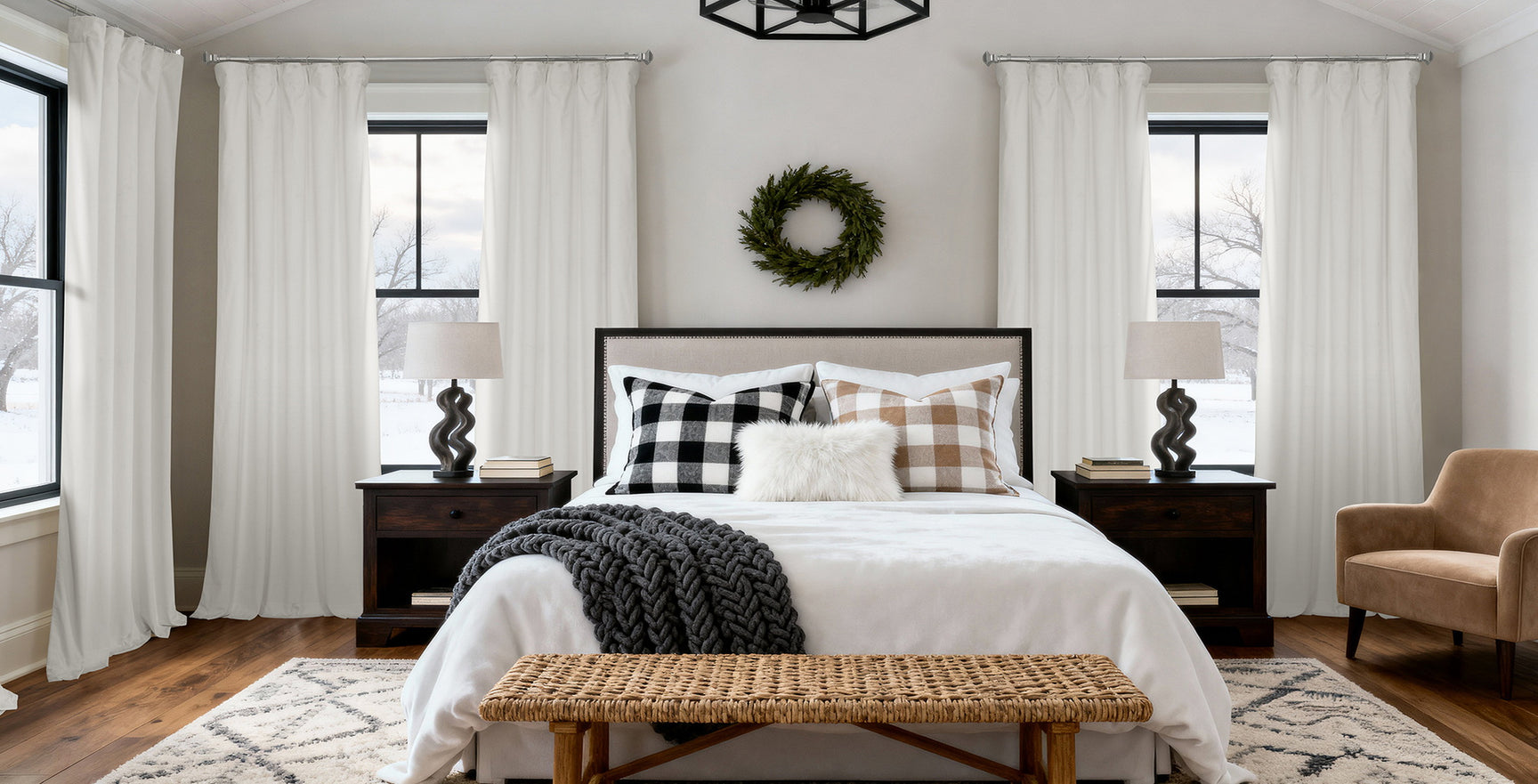 Beautiful Custom White Curtains