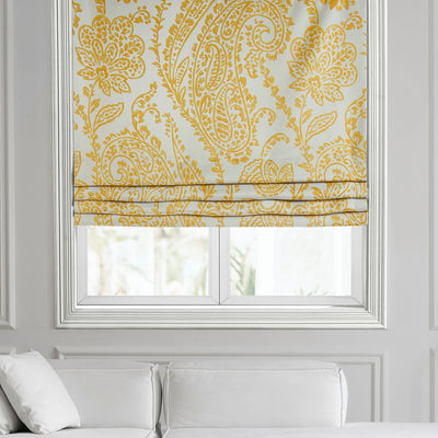 Tea Time Yellow Roman Shade