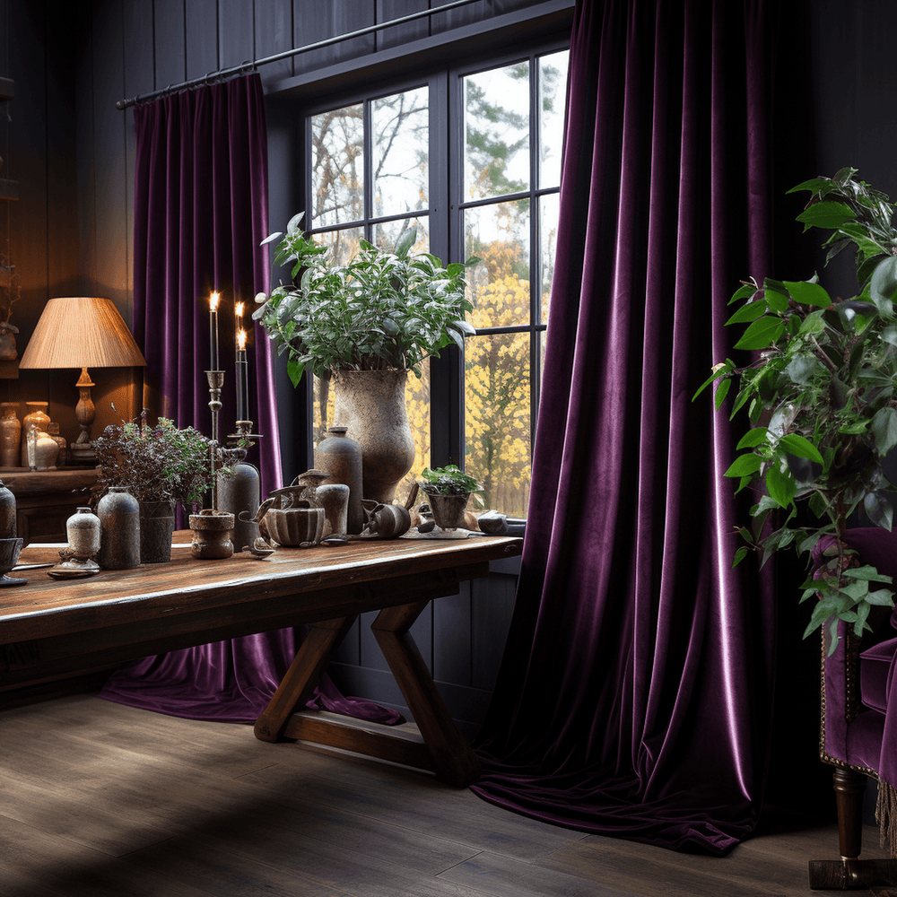Cabernet Signature Velvet Custom Curtain - HalfPriceDrapes.com