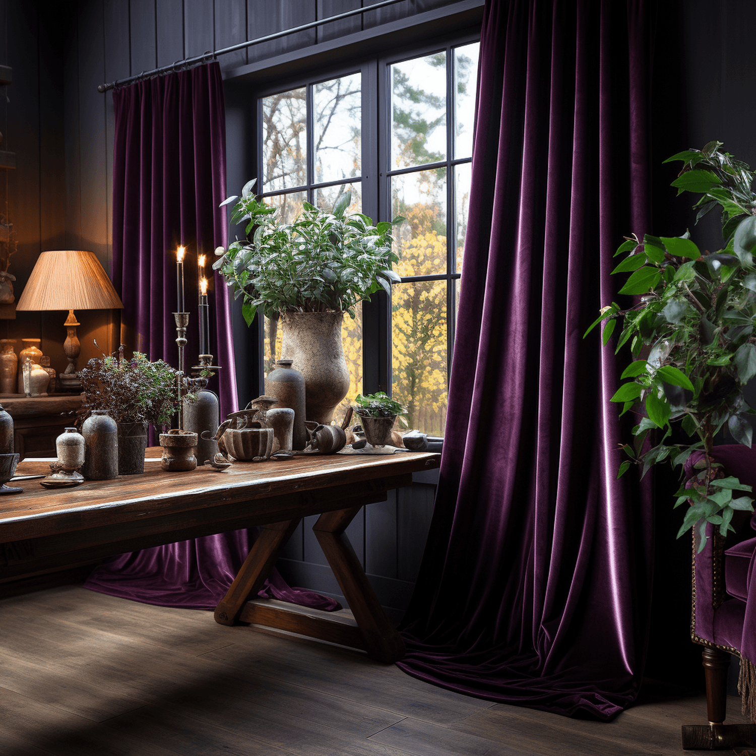 Cabernet Signature Velvet Custom Curtain - HalfPriceDrapes.com