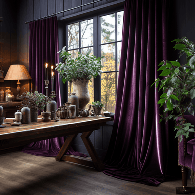 Cabernet Signature Velvet Custom Curtain