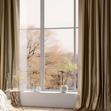 Gold Nugget Solid Faux Silk Taffeta Custom Curtain - HalfPriceDrapes.com