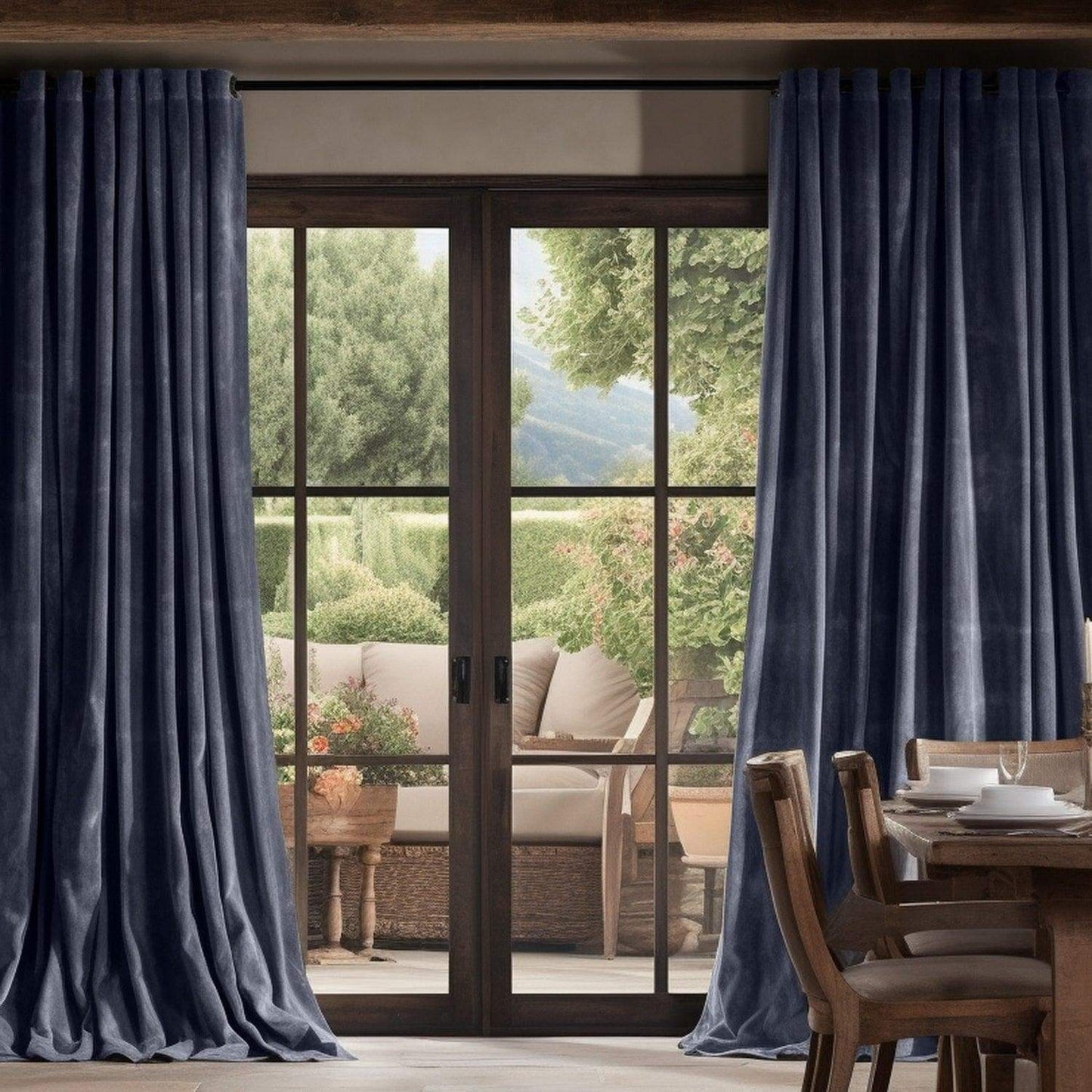 IronStone Grey Urban Lush Velvet Custom Curtain - HalfPriceDrapes.com