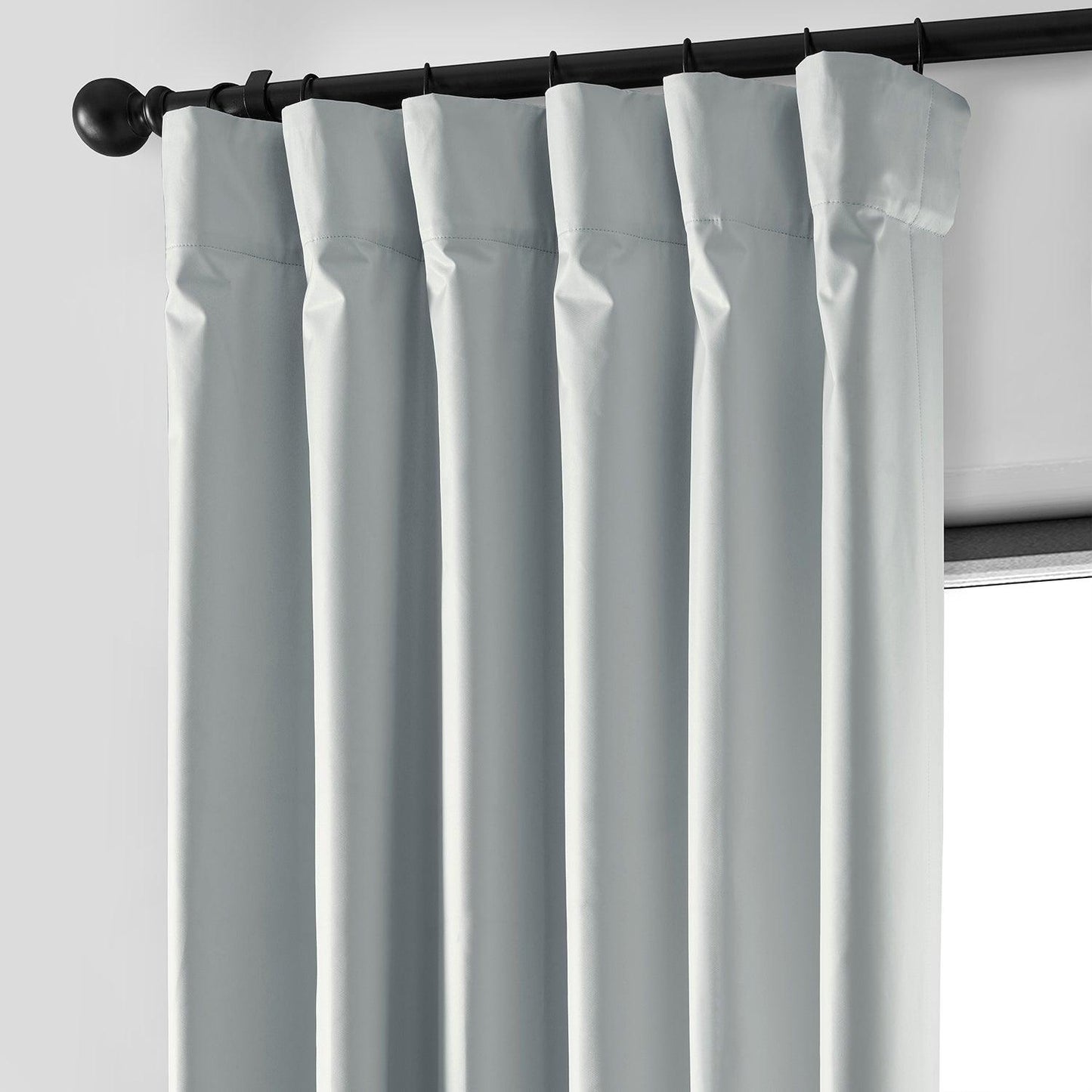 Light Silver Grey Hotel Blackout Curtain - HalfPriceDrapes.com
