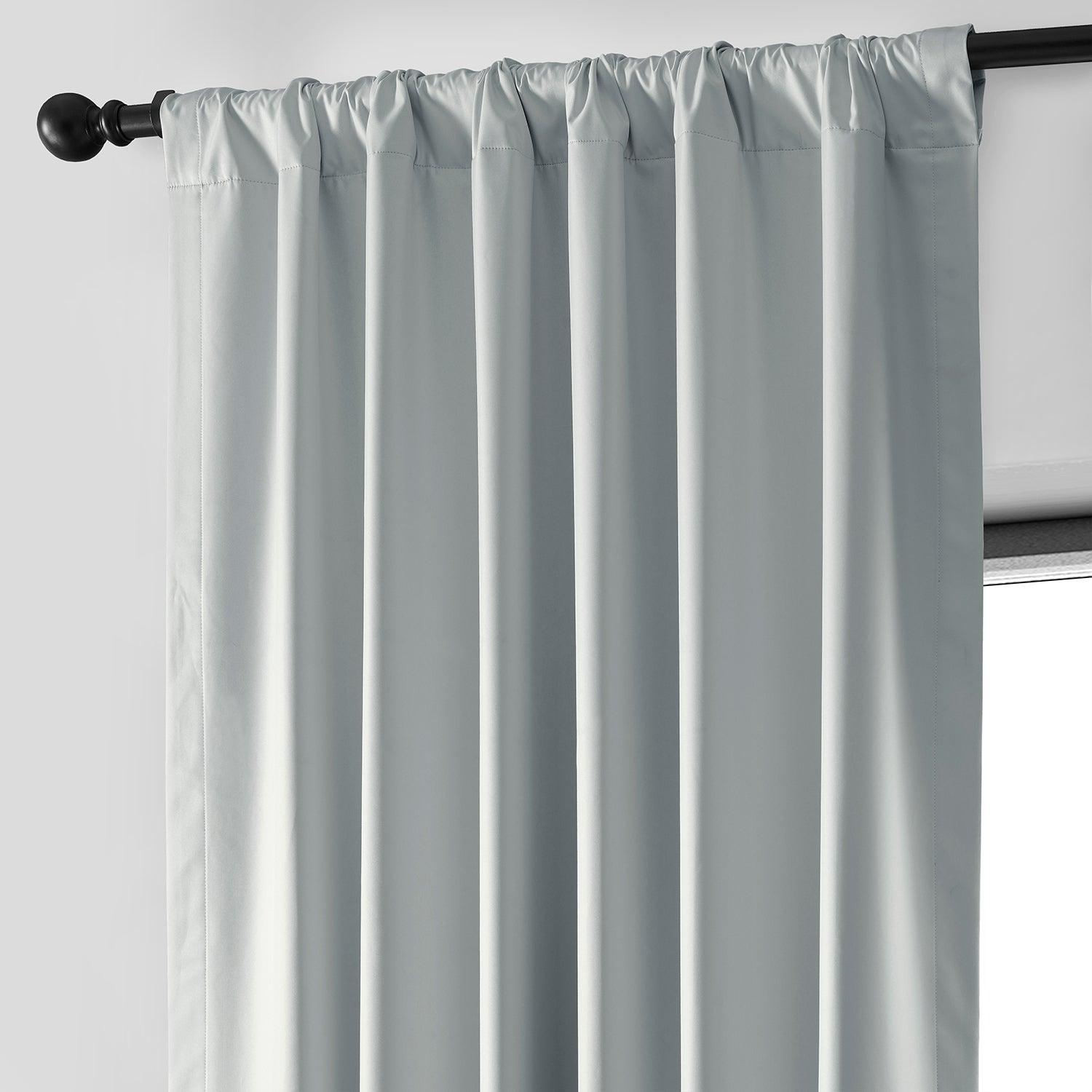 Light Silver Grey Hotel Blackout Curtain - HalfPriceDrapes.com