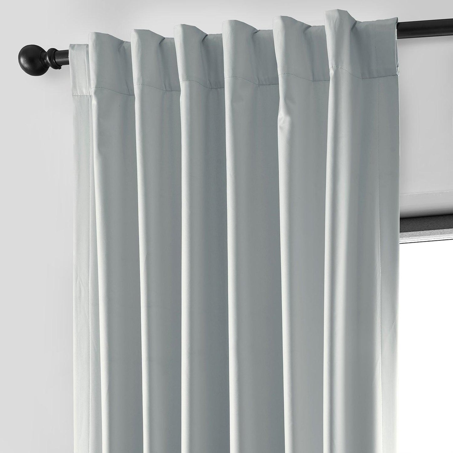 Light Silver Grey Hotel Blackout Curtain - HalfPriceDrapes.com