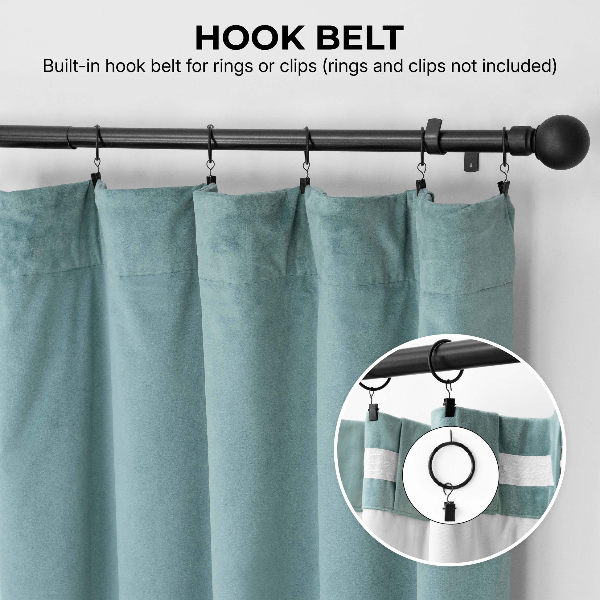 Aqua Mist Signature Velvet Blackout Curtain