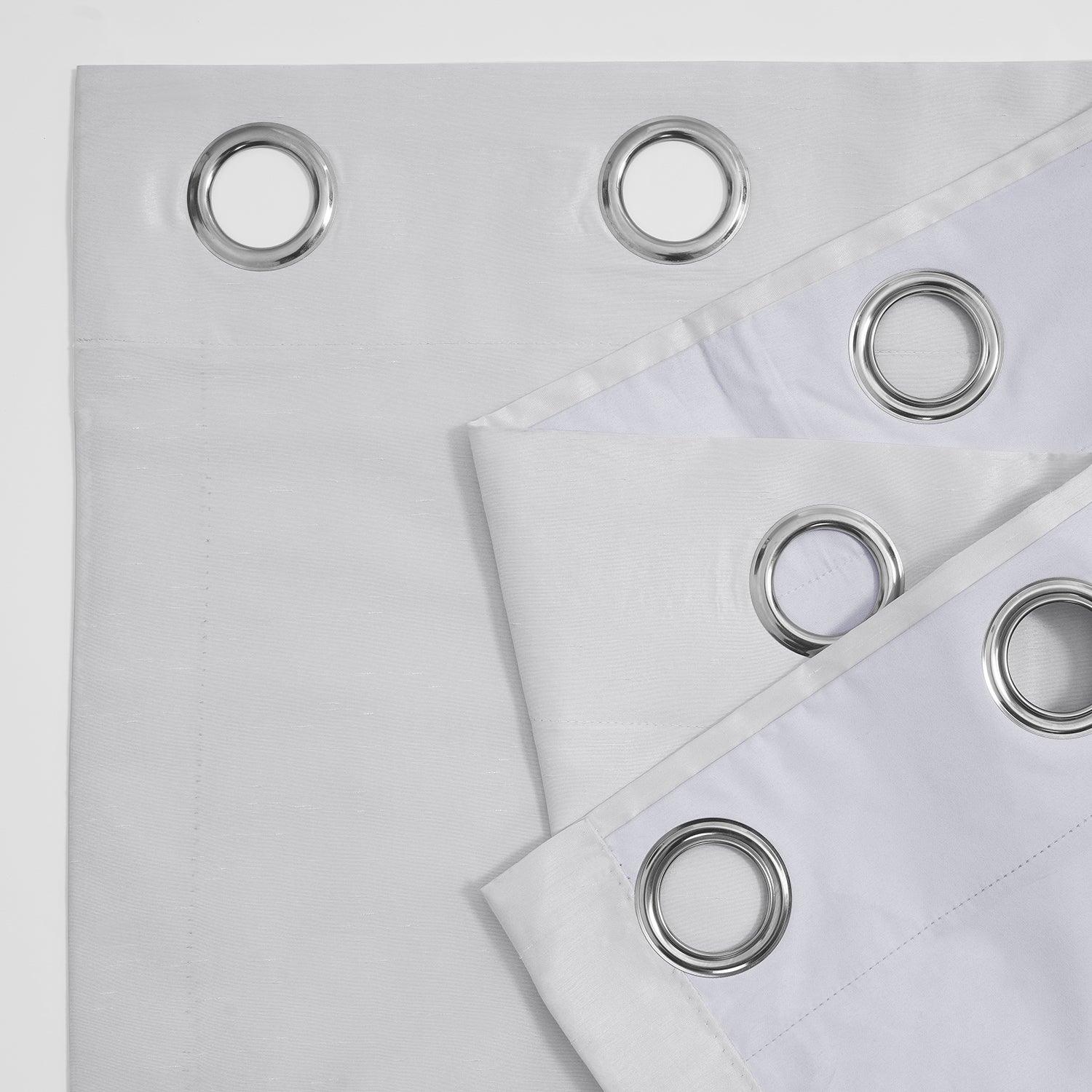 Ice Grommet Vintage Textured Faux Dupioni Silk Blackout Curtain - HalfPriceDrapes.com