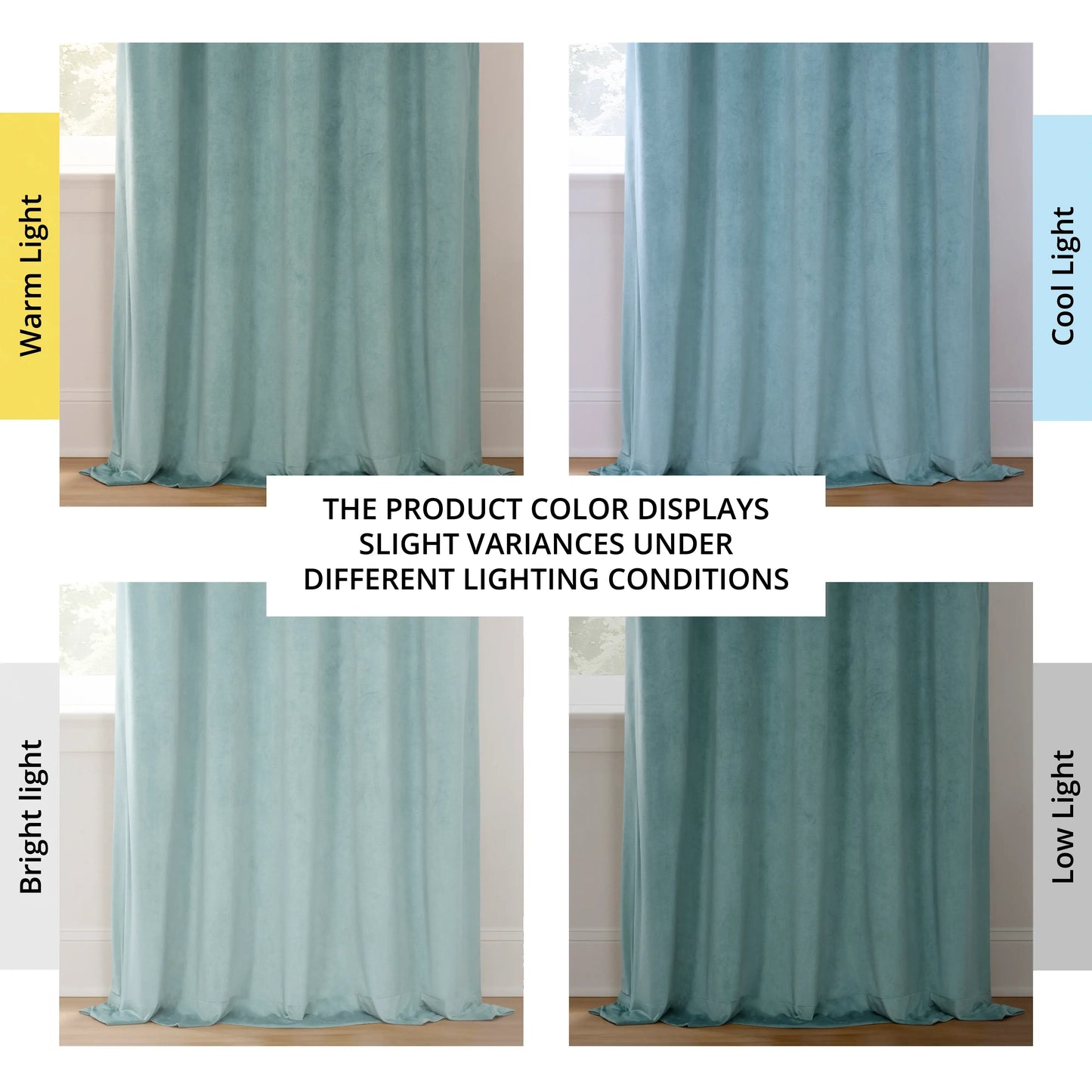 Aqua Mist Signature Velvet Blackout Curtain