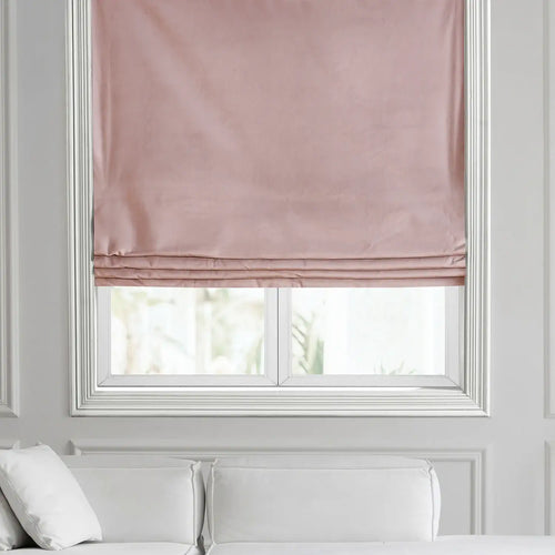 Ballet Pink Heritage Plush Velvet Roman Shade