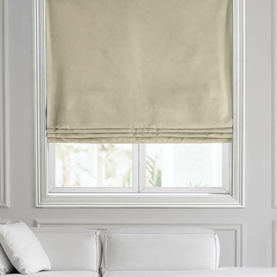 Macchiato Beige Heritage Plush Velvet Roman Shade