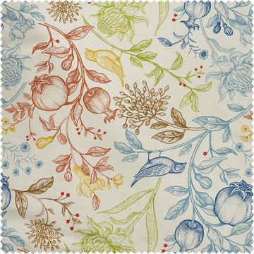 Fruit Manor Multi-Color Paisley Dune Cotton Textured Printed Swatch