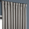Clay Extra Wide Textured Faux Linen Room Darkening Curtain - HalfPriceDrapes.com
