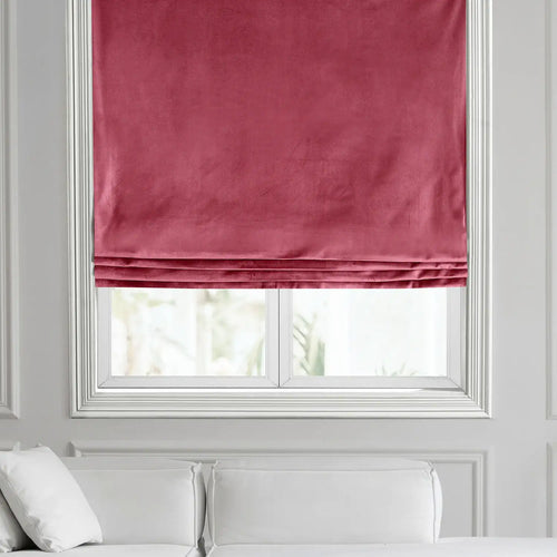 Dark Pink Heritage Plush Velvet Roman Shade