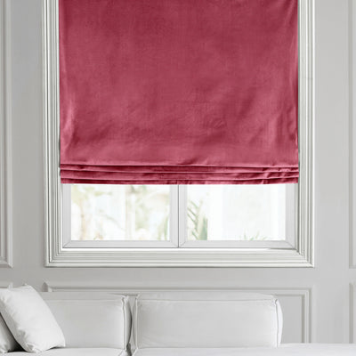 Dark Pink Heritage Plush Velvet Roman Shade