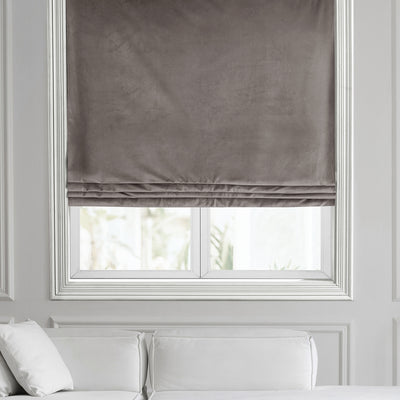 Gallery Taupe Heritage Plush Velvet Roman Shade