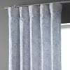 Strokes Light Blue Textured Printed Cotton Room Darkening Curtain - HalfPriceDrapes.com