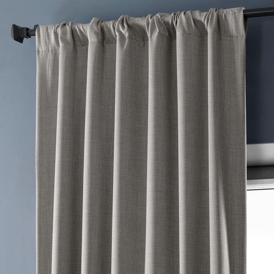 Clay Textured Faux Linen Room Darkening Curtain - HalfPriceDrapes.com