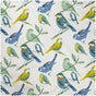 Songbird Blue Floral Dune Cotton Textured Printed Custom Curtain