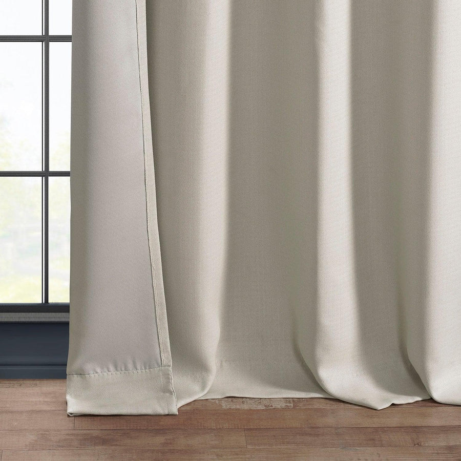 Birch Grommet Textured Faux Linen Room Darkening Curtain - HalfPriceDrapes.com