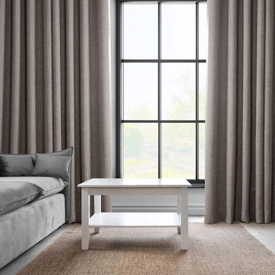 Mink Grommet Textured Faux Linen Room Darkening Curtain - HalfPriceDrapes.com