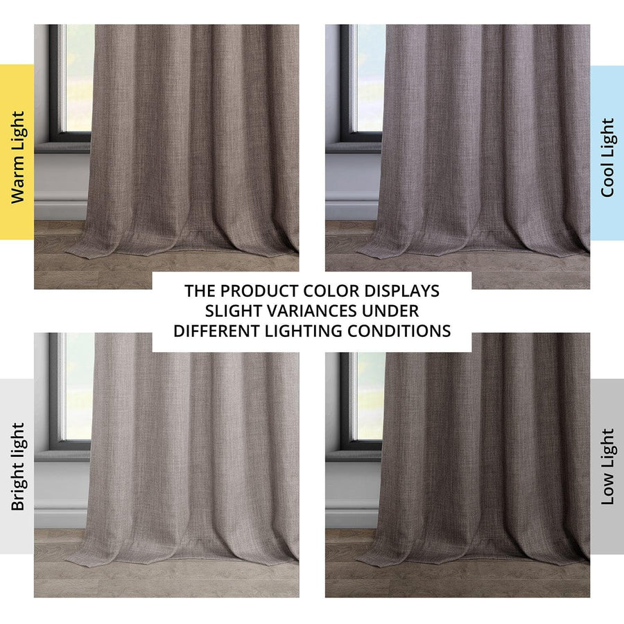 Mink Grommet Textured Faux Linen Room Darkening Curtain - HalfPriceDrapes.com