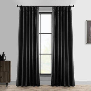 Deep Black Hotel Blackout Curtain - HalfPriceDrapes.com