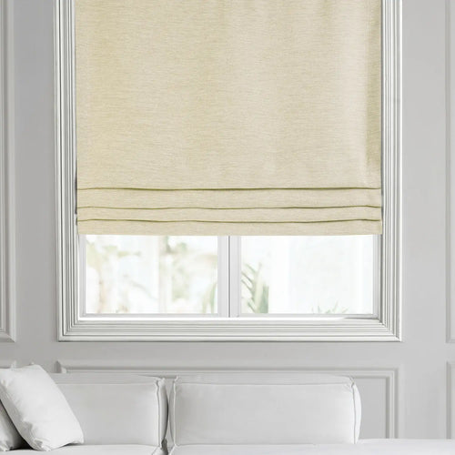 Candlelight Bellino Textured Faux Linen Roman Shade