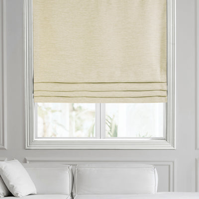 Candlelight Textured Bellino Roman Shade