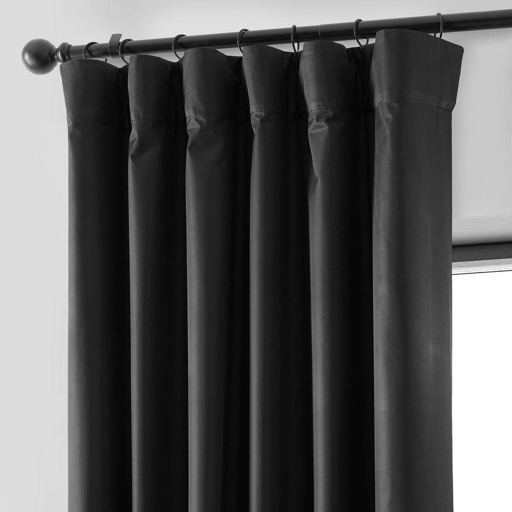 Deep Black Hotel Blackout Curtain - HalfPriceDrapes.com