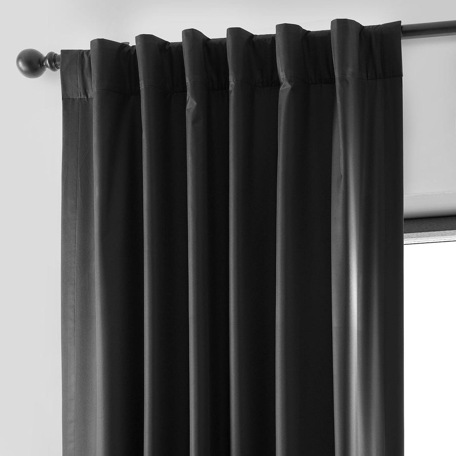 Deep Black Hotel Blackout Curtain - HalfPriceDrapes.com