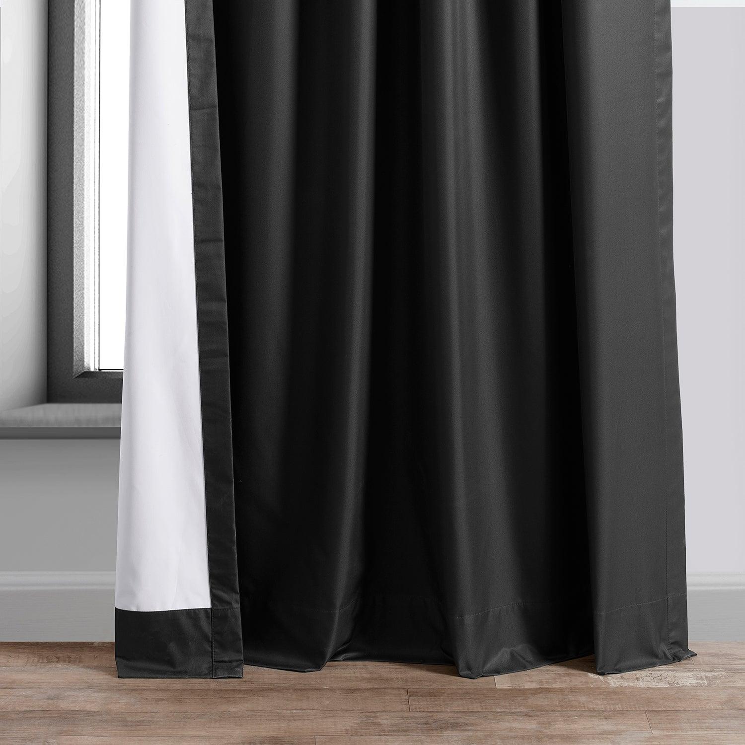 Deep Black Hotel Blackout Curtain - HalfPriceDrapes.com