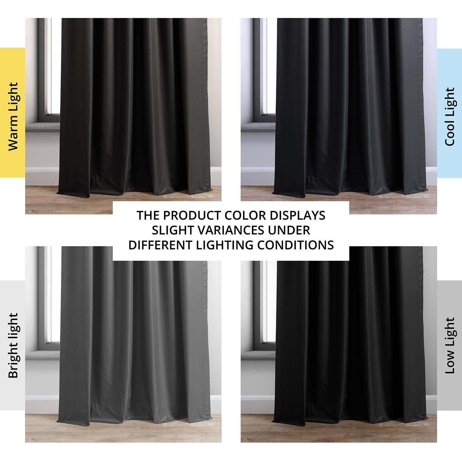 Deep Black Hotel Blackout Curtain - HalfPriceDrapes.com