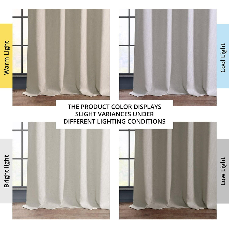 Birch Grommet Textured Faux Linen Room Darkening Curtain - HalfPriceDrapes.com
