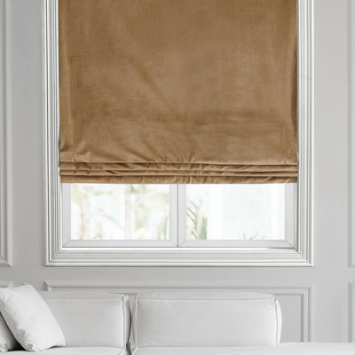 Spiced Rum Heritage Plush Velvet Roman Shade