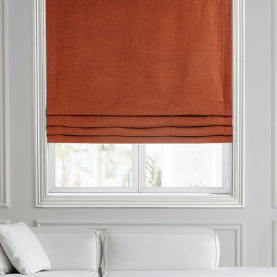 Persimmon Textured Bellino Roman Shade