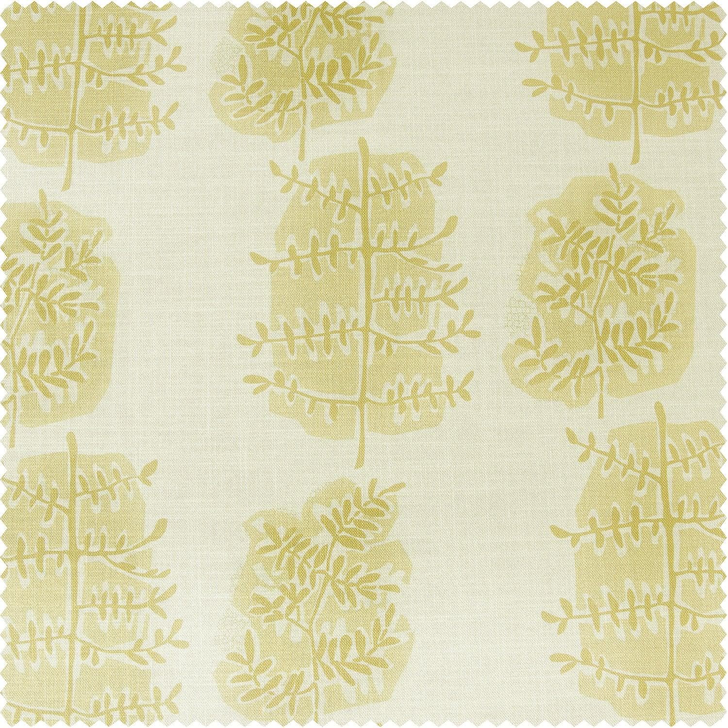 Lucky Leaf Mushroom Textured Printed Cotton Room Darkening Swatch - HalfPriceDrapes.com