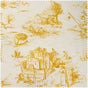 Windmill Toile Gold Floral Dune Cotton Textured Printed Custom Curtain