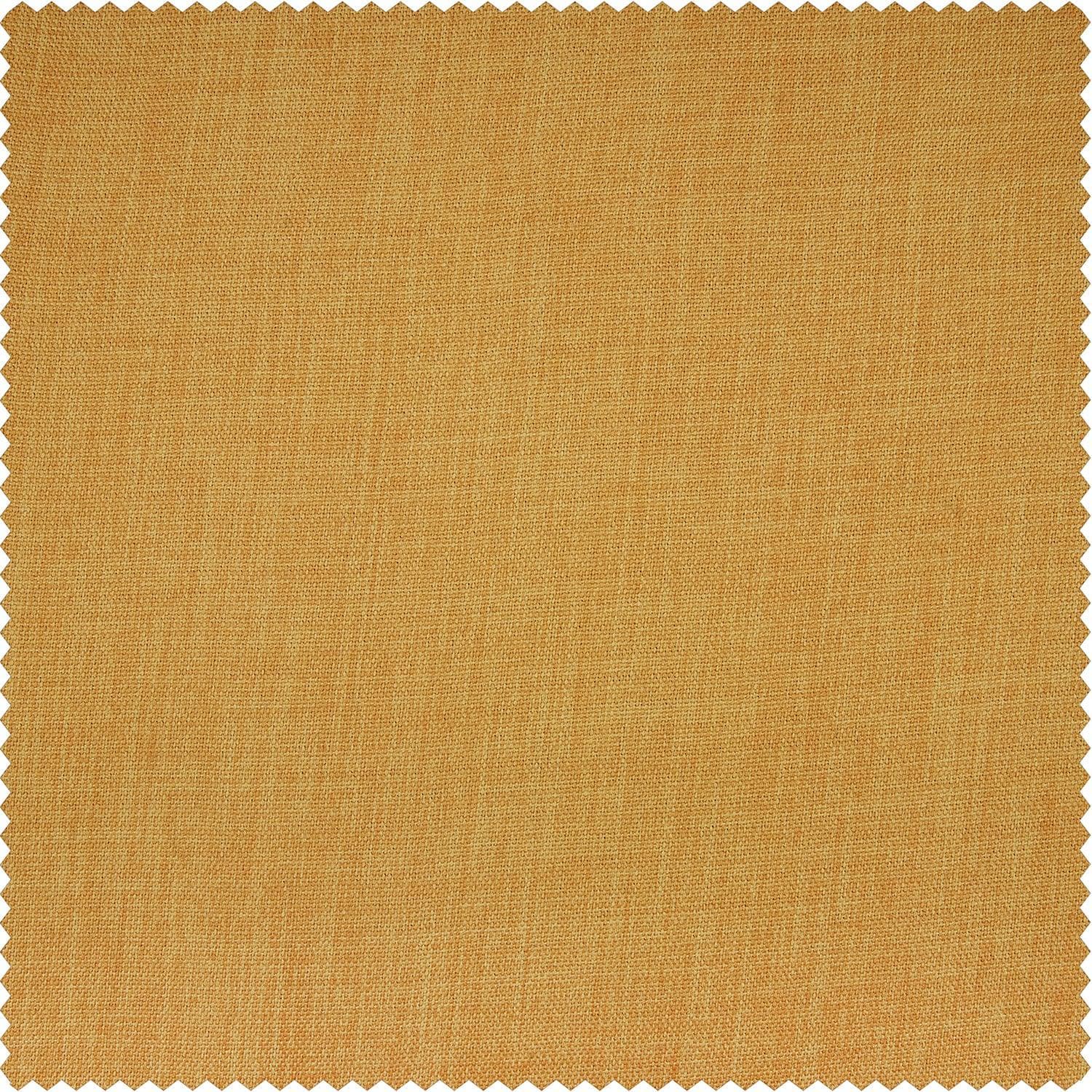 Dandelion Gold Textured Faux Linen Custom Curtain