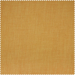 Dandelion Gold French Pleat Textured Faux Linen Room Darkening Curtain